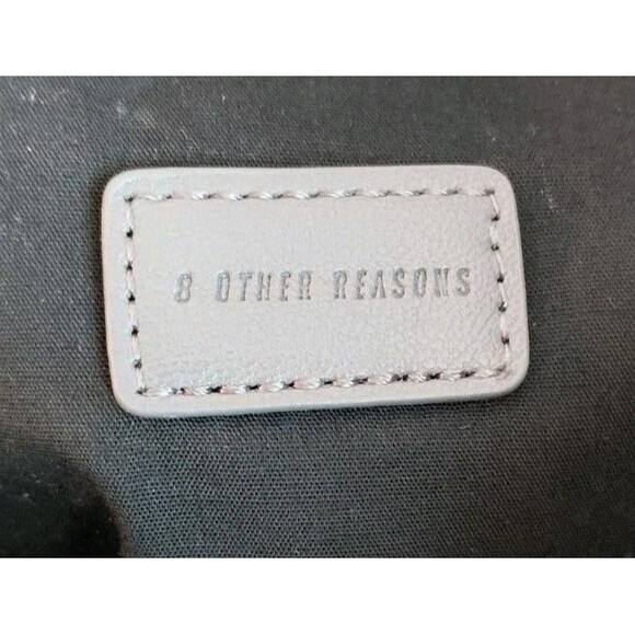 8 Other Reasons Gray Slouchy Lined Faux Leather Shoulder Bag - Picture 9 of 10